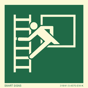 Hovedbilde Stige med mann under r&oslash;mning